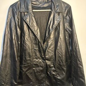 NWOT Faux Leather Blazer